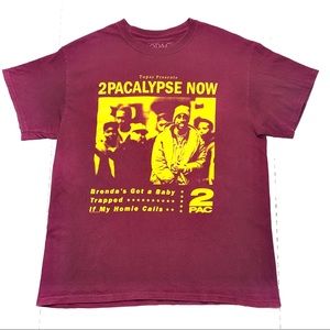 ❌ [SOLD] 2Pac “2pacalypse” Burgundy T-Shirt Size